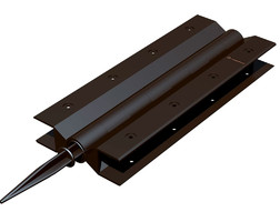 Угловой поворотный элемент для грядки ДПК 300 мм, коричневый, шп