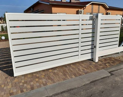 Забор-Планкен, ширина 120 мм, RAL 9003, двустороннее полимерное глянцевое покрытие