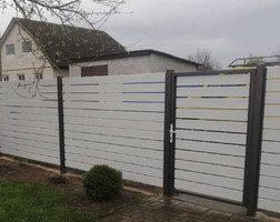 Забор-Планкен, ширина 120 мм, RAL 9003, двустороннее полимерное матовое покрытие