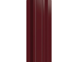 Евроштакетник трапециевидный узкий 100 мм, полиэстер двусторонний, RAL 3005 Красное вино, нф