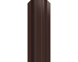 Евроштакетник трапециевидный узкий 100 мм, полиэстер двусторонний,RAL 8017 Шоколад, нф