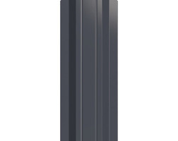 Евроштакетник трапециевидный узкий 100 мм (толщина 0,5 мм), двусторонний, стальной бархат, RAL 7024 Графит серый, нф
