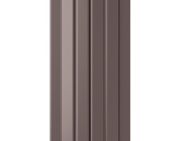 Евроштакетник полукруглый 110 мм, полиэстер односторонний, RAL 8019 Серо-коричневый, нф