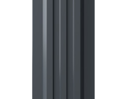 Металлический штакетник трапециевидный 120 мм (толщина 0,5 мм), стальной бархат, двусторонний, RAL 7024, Серый графит, нф