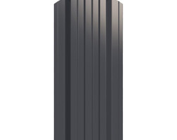 Металлический штакетник трапециевидный широкий 120 мм, RAL 7024 Серый графит, полиэстер двухсторонний, нф