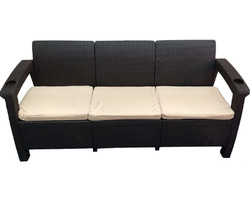 Трёхместный диван YALTA Sofa 3 Sea, венге, шп