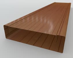 Металлопланкен для забора-ранчо 100x20 мм, PRINTECH, Орех 3D, ЦМ