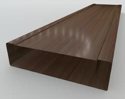 Металлопланкен для забора-ранчо100x20 мм, PRINTECH, Темное дерево 3D, ЦМ