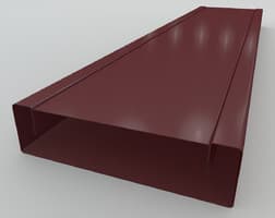 Металлопланкен для забора-ранчо 125x20 мм, полиэстер односторонний, 0,45 мм, RAL 3005 красное вино, GL