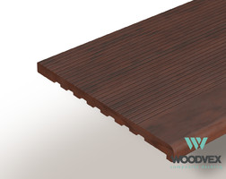 Ступень полнотелая WOODVEX SELECT, вельвет, 348*22*3000 мм, Венге Colorite