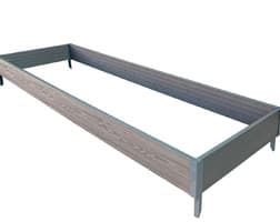Готовая грядка из ДПК 3*1 м высота 150 мм, NP, серый, шп