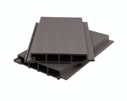 Фасадная панель сплошная 33*200*3600 мм, CO-EXTRUSION, NUSADUA, POLIVAN, Grey dark