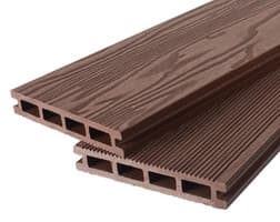 Террасная доска TalverWood, 3Dmicro 150*25*6000, пустотелая, брашинг (вельвет), тик, шп