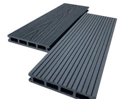 Террасная доска AIWOOD 140*22*3000мм, брашированная двухсторонняя (текстура 3D+вельвет), Серый