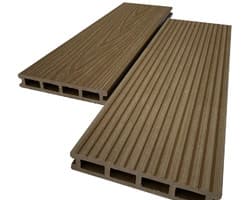 Террасная доска AIWOOD 140*22*3000мм, брашированная двухсторонняя (текстура 3D+вельвет), Орех
