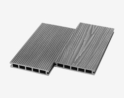 Террасная доска RusDecking UnoDeck ULTRA, пустотелая, Серый, 150*24*3000 мм