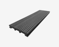 Террасная доска RusDecking UnoDeck TITANIO, полнотелая, Графит 150*21*3000 мм